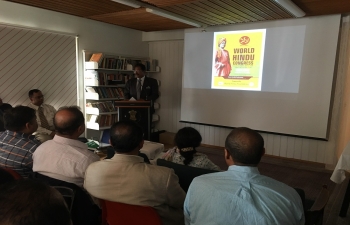 The Embassy of India held an informative meeting in connection with the 2nd World Hindu Congress to be held in Chicago from 7-9 September 2018 to commemorate 125 years of Swami Vivekananda's historic Chicago address on September 11, 1893