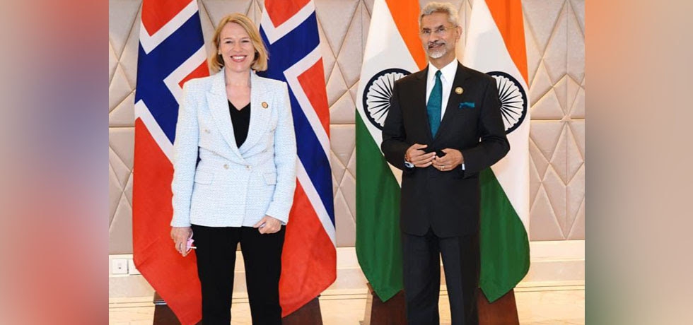 External Affairs Minister Dr. S. Jaishankar meets H. E. Ms. Anniken Huitfeldt, Minister of Foreign Affairs of Norway in New Delhi