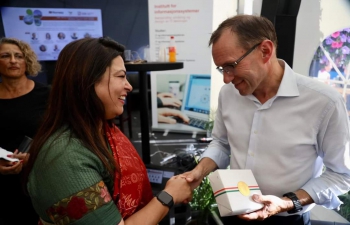  H.E. Smt. Meenakashi Lekhi, Hon'ble Minister of State for External Affairs & Culture with H.E. Mr. Espen Barth Eide, Norwegian Minister of Climate & Environment in Arendal on 17 August, 2022