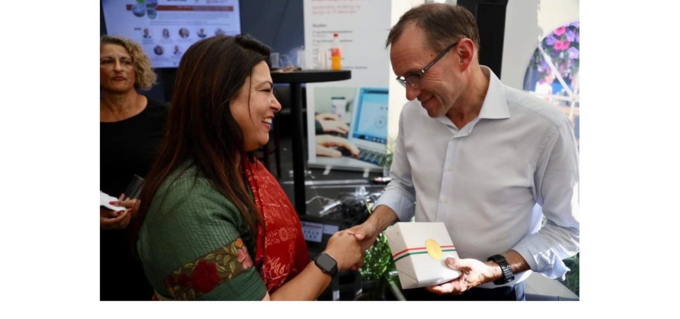 H.E. Smt. Meenakashi Lekhi, Hon'ble Minister of State for External Affairs & Culture with H.E. Mr. Espen Barth Eide, Norwegian Minister of Climate & Environment in Arendal on 17 August, 2022