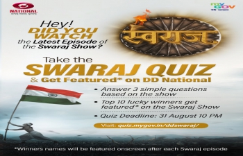 It's time to take the Swaraj Quiz! | Answer 3 simple questions and get featured on DD National
