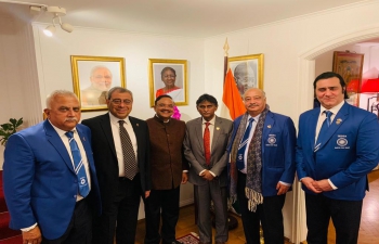 His Excellency Dr. B. Bala Bhaskar, Ambassador of India  to Norway welcomed the Indian Tennis Team, who is going to participate in the Davis Cup World Group Tie at Lillehammer, Norway on 16-17 September, 2022.