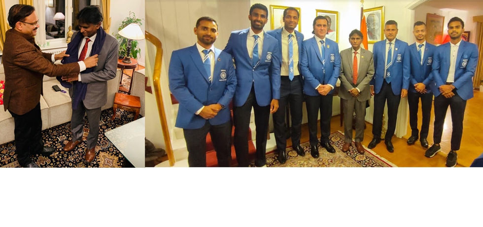 His Excellency Dr. B. Bala Bhaskar, Ambassador of India  to Norway welcomed the Indian Tennis Team, who is going to participate in the Davis Cup World Group Tie at Lillehammer, Norway on 16-17 September, 2022